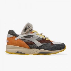 Diadora Eclipse Låga Sneakers Herr Grå | QLNVJIP-06