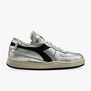 Diadora MI Basket Låga Sneakers Dam Silver | GYTLQZM-18