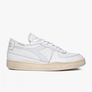 Diadora MI Basket Låga Sneakers Dam Vita | KJXERIM-10