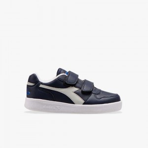 Diadora Playground Låga Sneakers Barn Marinblå | EFRDMJT-27