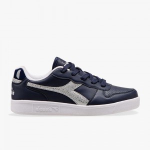 Diadora Playground Låga Sneakers Barn Marinblå | BEQNTPY-12