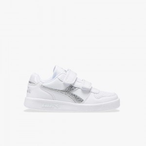 Diadora Playground Låga Sneakers Barn Vita | MZYXTCG-21