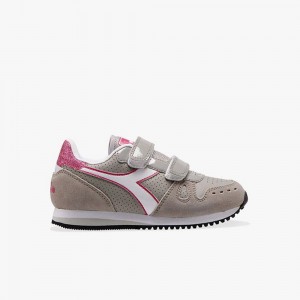 Diadora Simple Run Låga Sneakers Barn Grå | MUTVGBW-15