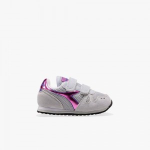 Diadora Simple Run Låga Sneakers Barn Grå | DLOVBJZ-90