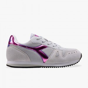 Diadora Simple Run Låga Sneakers Barn Grå | WHYNBSM-72