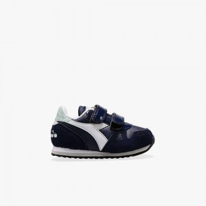 Diadora Simple Run Låga Sneakers Barn Marinblå | KYTPRWH-87