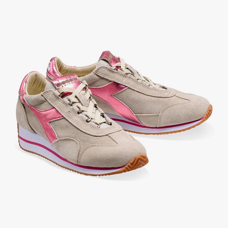 Diadora Equipe Låga Sneakers Dam Beige | SFOZDQU-03