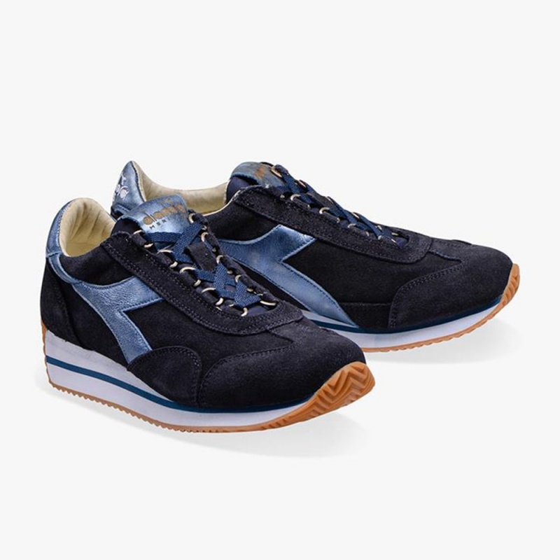 Diadora Equipe Låga Sneakers Dam Marinblå | EDFBTQH-72