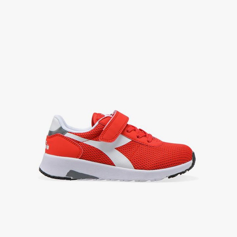 Diadora Evo Run Låga Sneakers Barn Röda | IOKFVPB-02