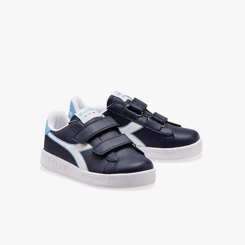 Diadora Game Låga Sneakers Barn Marinblå | UKAZWRT-43