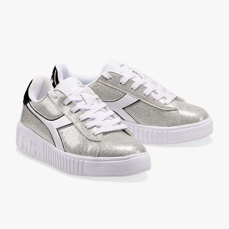 Diadora Game Låga Sneakers Barn Silver | QMTZUPS-56