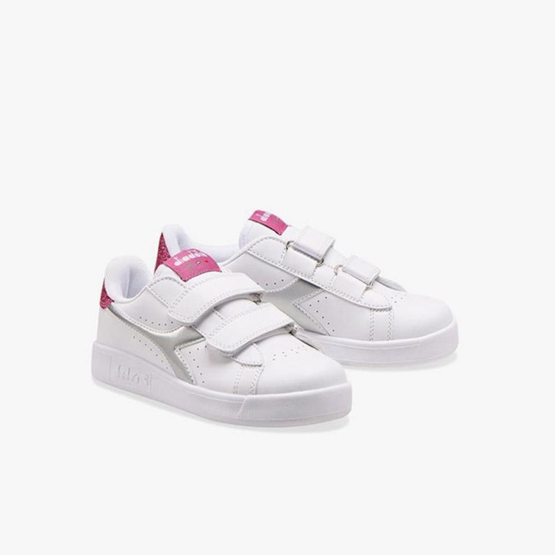 Diadora Game Låga Sneakers Barn Vita | PUKLDEM-12