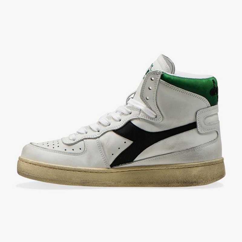 Diadora MI Basket Höga Sneakers Herr Gröna | FJLWPSV-79