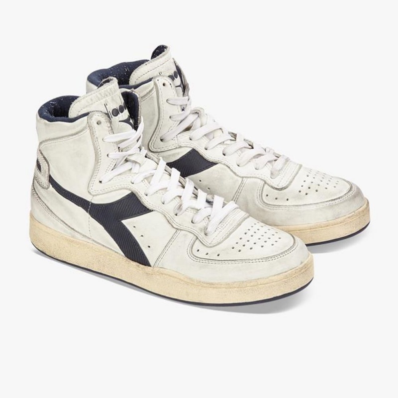 Diadora MI Basket Höga Sneakers Herr Marinblå | RWCFASU-76