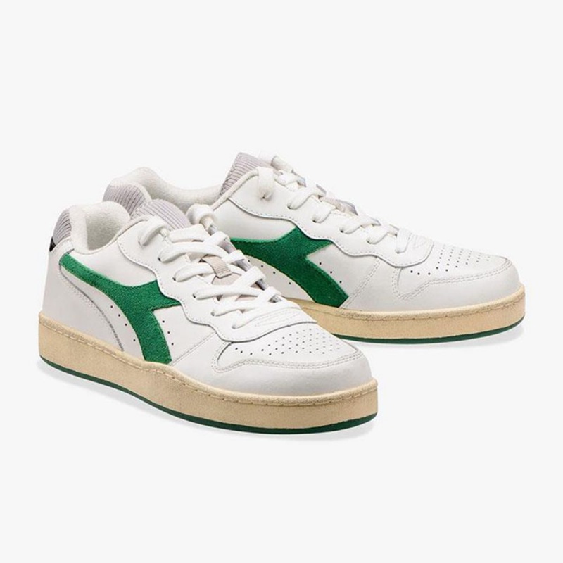 Diadora MI Basket Låga Sneakers Dam Gröna | KXONFJT-40