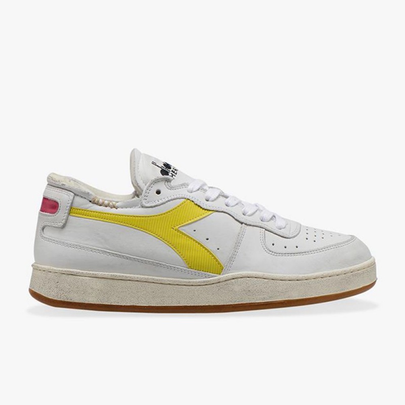 Diadora MI Basket Låga Sneakers Dam Gula | BLAYJHW-14