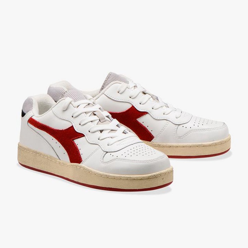 Diadora MI Basket Låga Sneakers Dam Röda | MQOXNGY-51