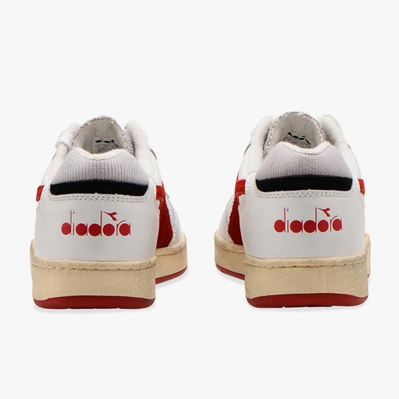 Diadora MI Basket Låga Sneakers Dam Röda | MQOXNGY-51