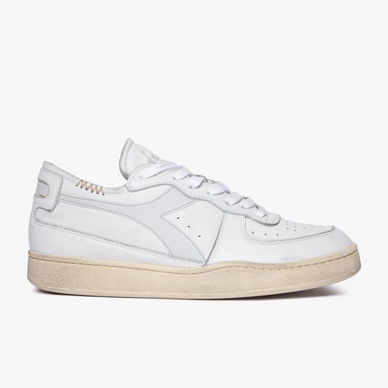 Diadora MI Basket Låga Sneakers Dam Vita | KJXERIM-10