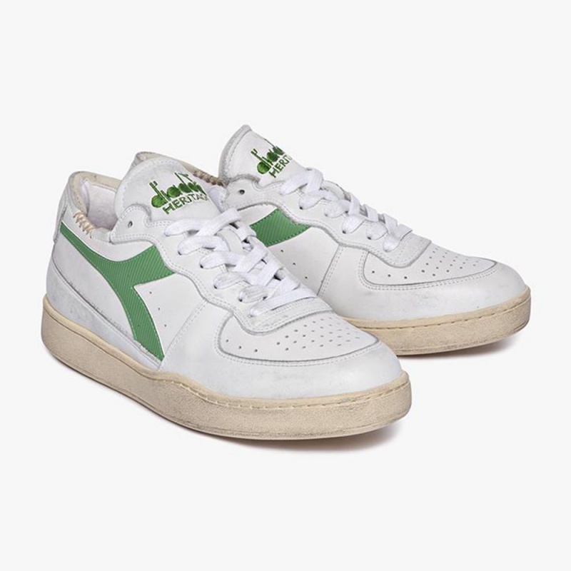 Diadora MI Basket Låga Sneakers Herr Gröna | JORIFUG-94