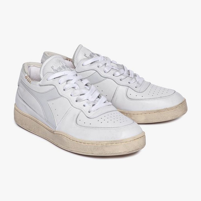 Diadora MI Basket Låga Sneakers Herr Vita | HJTNIFX-34