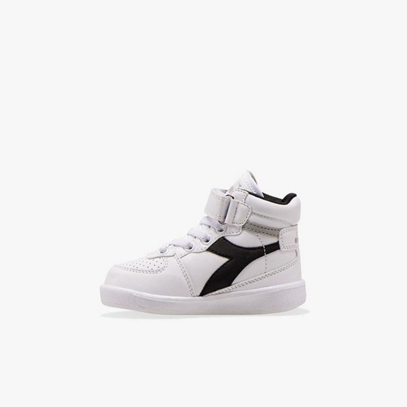 Diadora Playground Höga Sneakers Barn Vita | PAOUHIS-74