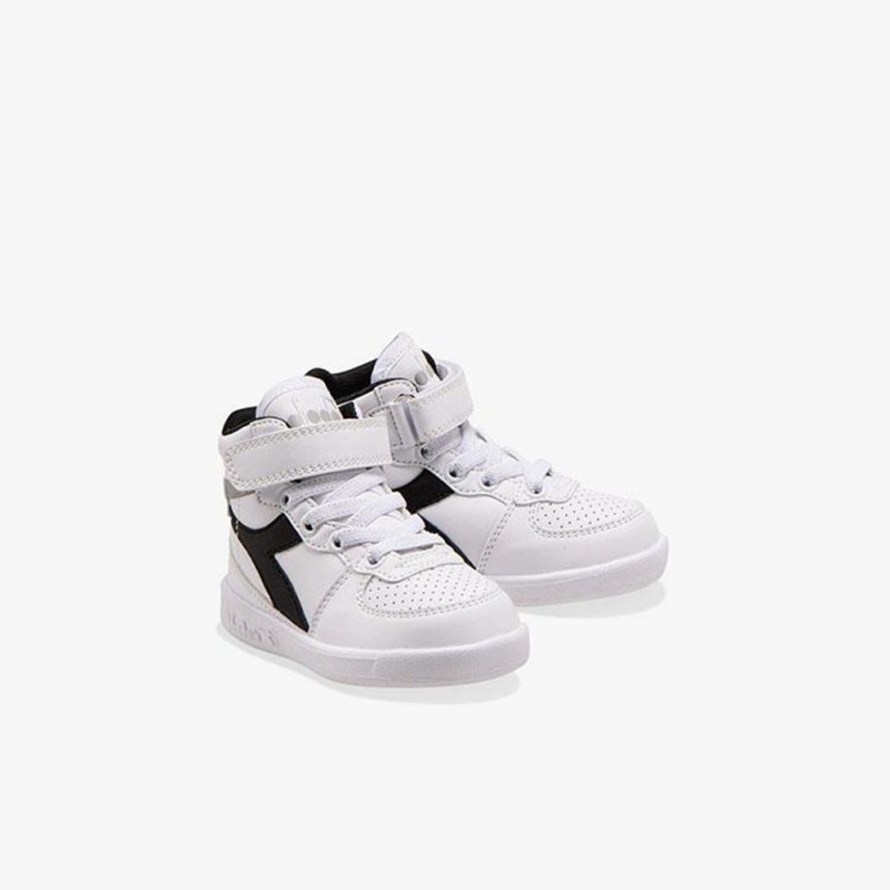 Diadora Playground Höga Sneakers Barn Vita | PAOUHIS-74