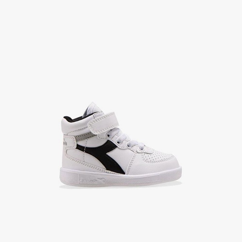 Diadora Playground Höga Sneakers Barn Vita | PAOUHIS-74