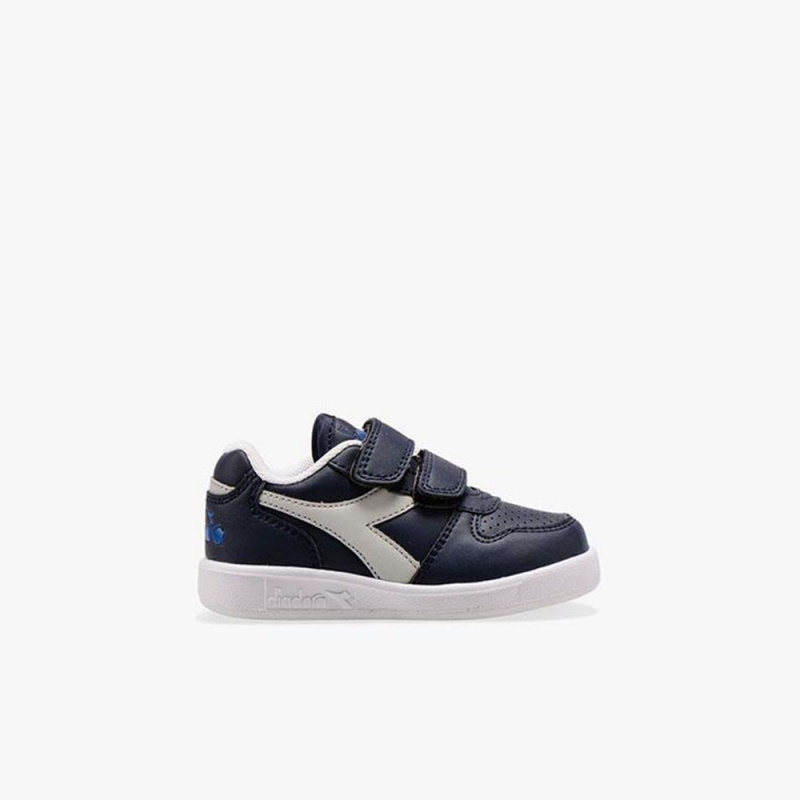 Diadora Playground Låga Sneakers Barn Marinblå | OHJKFTV-81