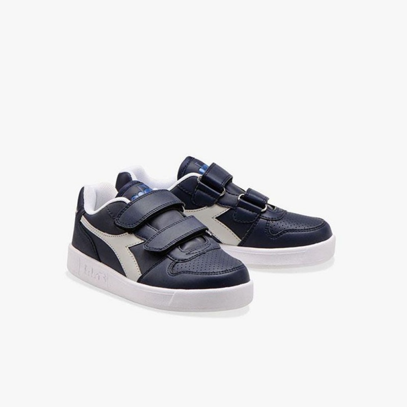 Diadora Playground Låga Sneakers Barn Marinblå | EFRDMJT-27