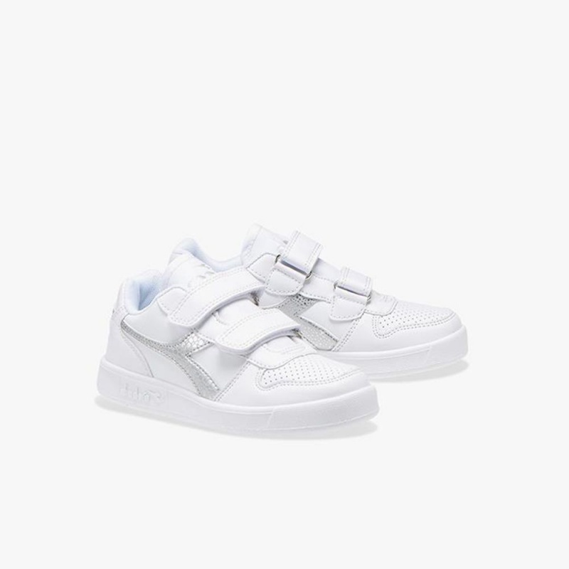 Diadora Playground Låga Sneakers Barn Vita | MZYXTCG-21