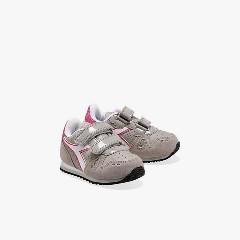 Diadora Simple Run Låga Sneakers Barn Grå | ROGNALX-51