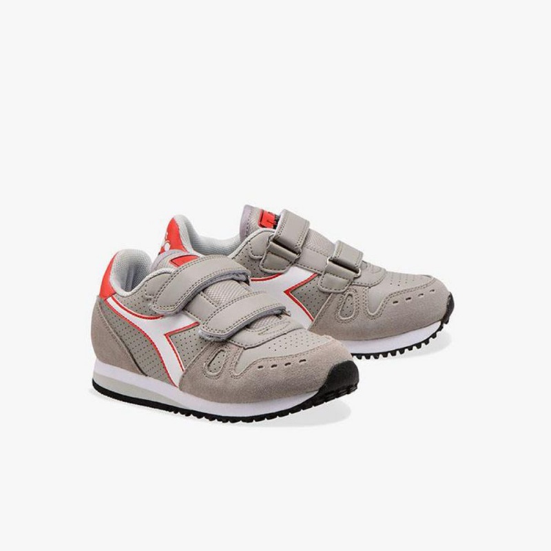 Diadora Simple Run Låga Sneakers Barn Grå | SRODJXQ-71