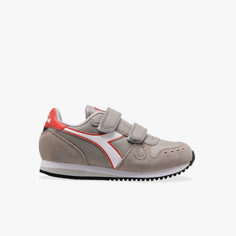 Diadora Simple Run Låga Sneakers Barn Grå | SRODJXQ-71