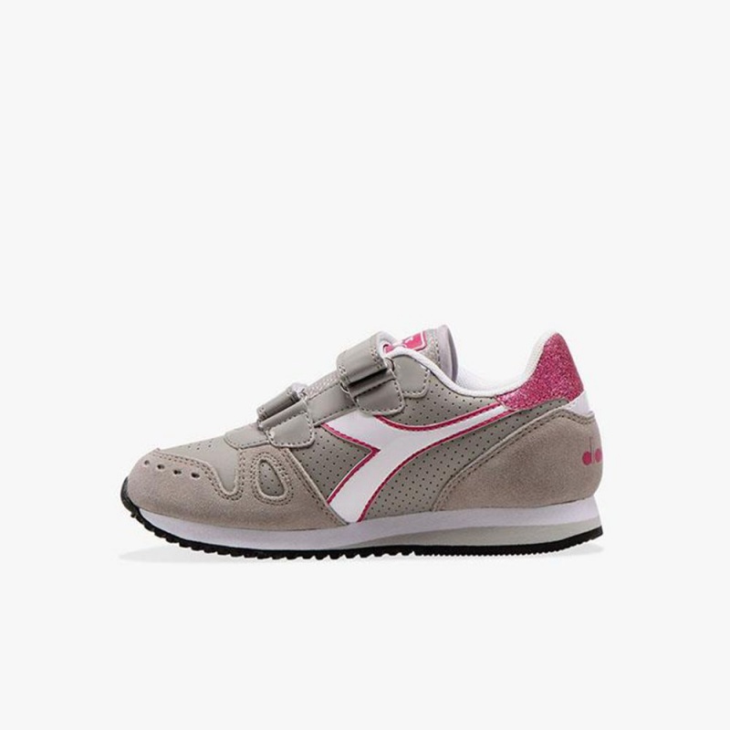 Diadora Simple Run Låga Sneakers Barn Grå | MUTVGBW-15