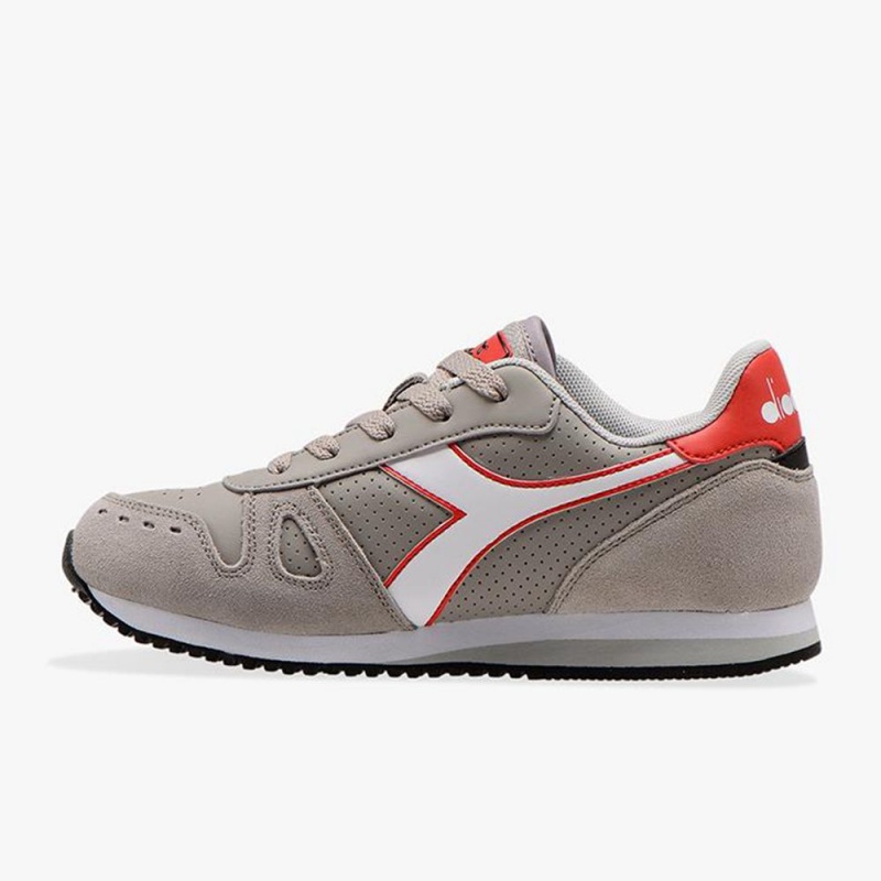 Diadora Simple Run Låga Sneakers Barn Grå | WHUKXCB-06