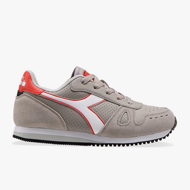 Diadora Simple Run Låga Sneakers Barn Grå | WHUKXCB-06