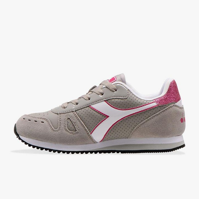 Diadora Simple Run Låga Sneakers Barn Grå | QNDRWMZ-49