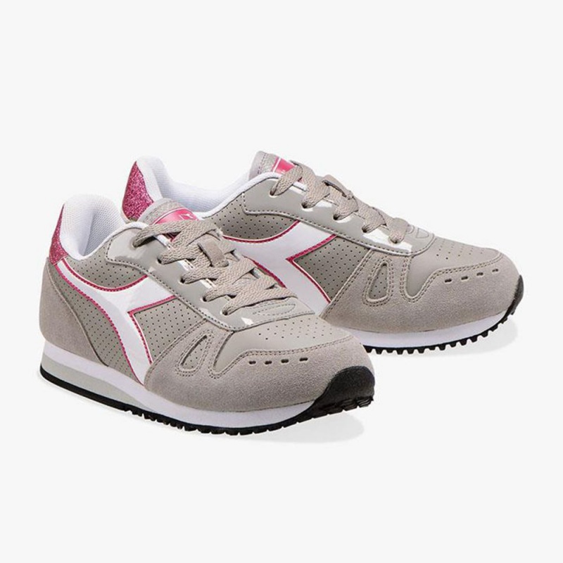 Diadora Simple Run Låga Sneakers Barn Grå | QNDRWMZ-49