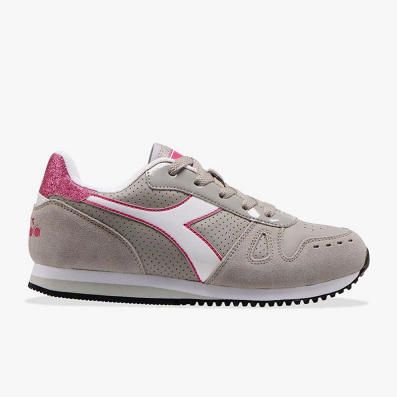 Diadora Simple Run Låga Sneakers Barn Grå | QNDRWMZ-49