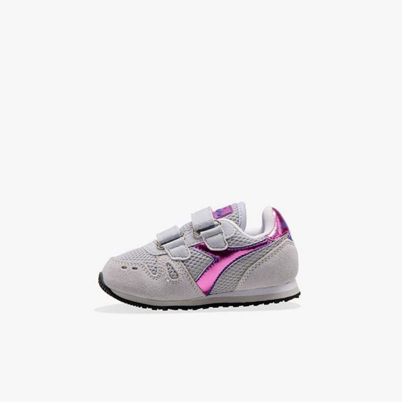 Diadora Simple Run Låga Sneakers Barn Grå | DLOVBJZ-90