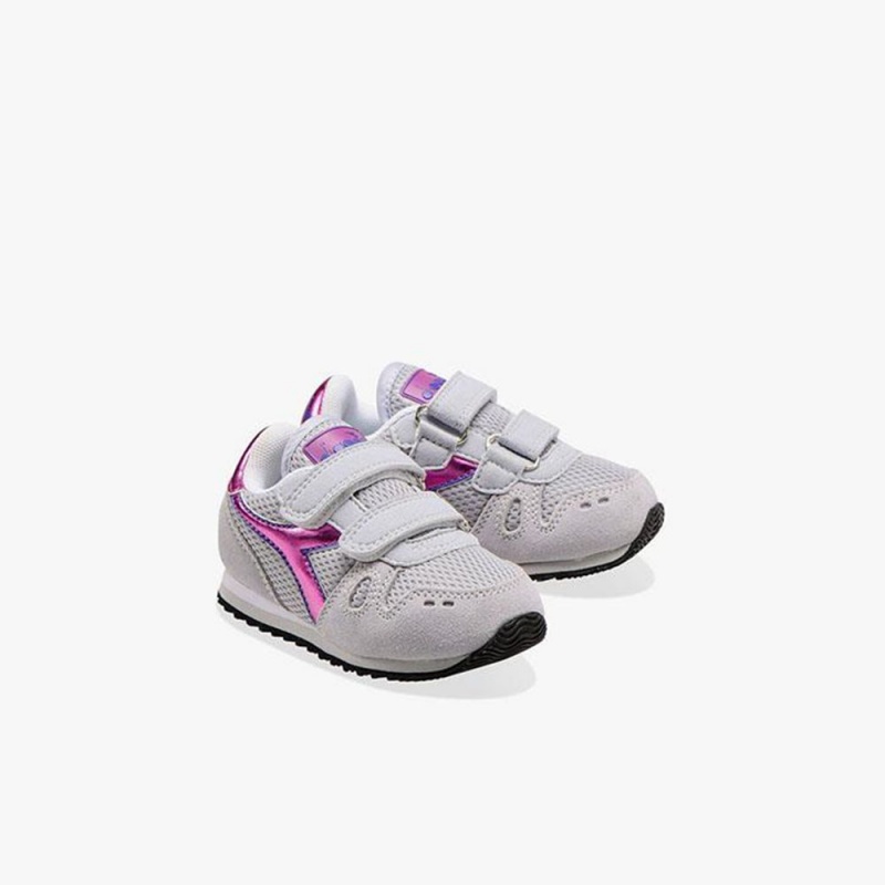 Diadora Simple Run Låga Sneakers Barn Grå | DLOVBJZ-90