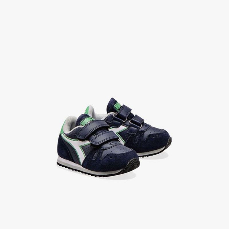 Diadora Simple Run Låga Sneakers Barn Marinblå | OQMTSRB-52