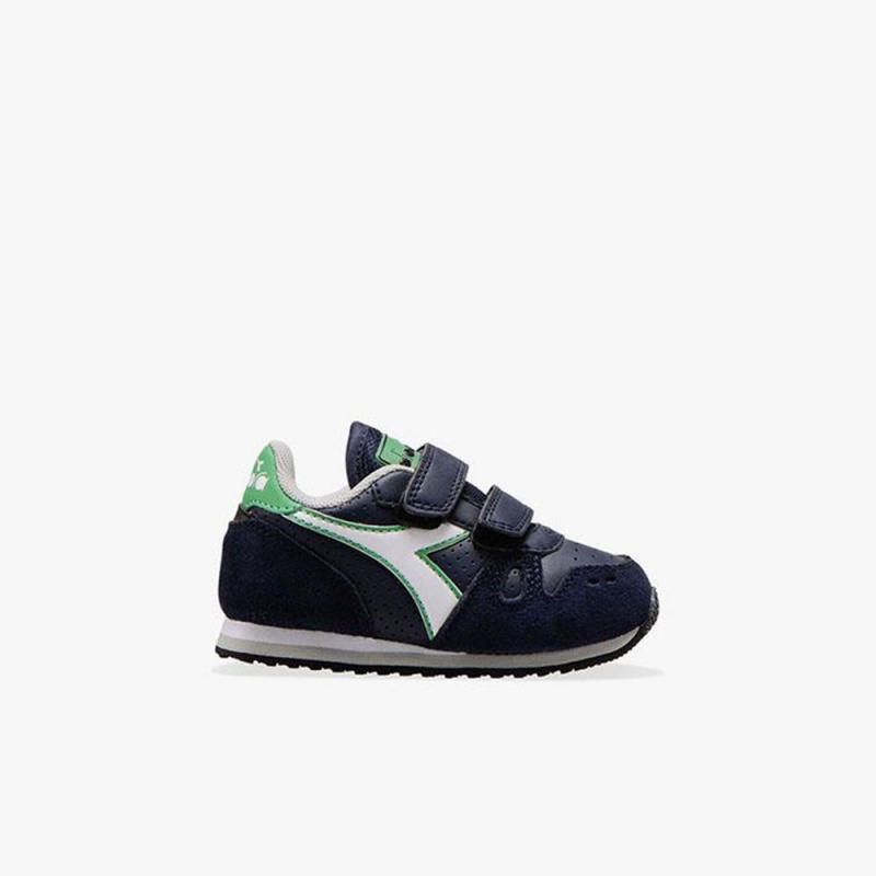 Diadora Simple Run Låga Sneakers Barn Marinblå | OQMTSRB-52