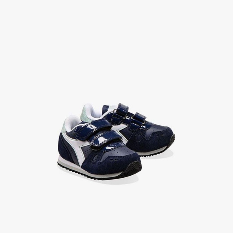 Diadora Simple Run Låga Sneakers Barn Marinblå | KYTPRWH-87