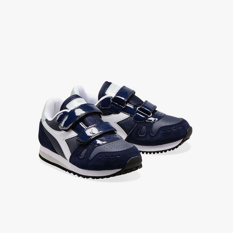 Diadora Simple Run Låga Sneakers Barn Marinblå | QKXBZIP-63