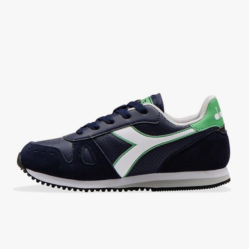 Diadora Simple Run Låga Sneakers Barn Marinblå | PRAOFTK-51