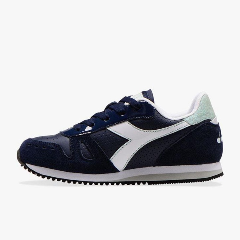 Diadora Simple Run Låga Sneakers Barn Marinblå | SYCBDGH-03